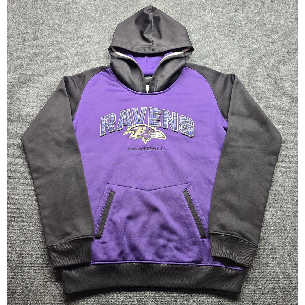 Baltimore Ravens NFL Team Apparel Hoodie Pullover Sweatshirt Youth 14/16 LARGE